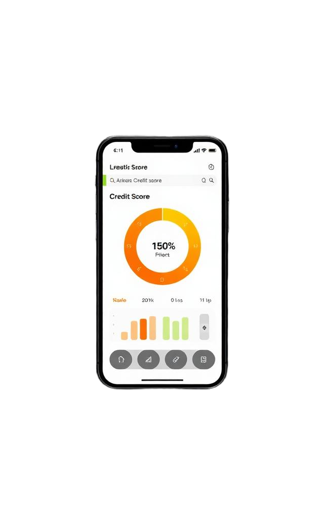 Fundo credit score dashboard on smartphone